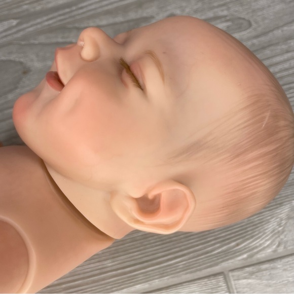 Sleeping smiling realistic baby doll play toy hard body with lovable limbs 22” - Picture 16 of 16